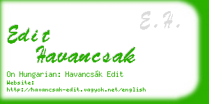 edit havancsak business card